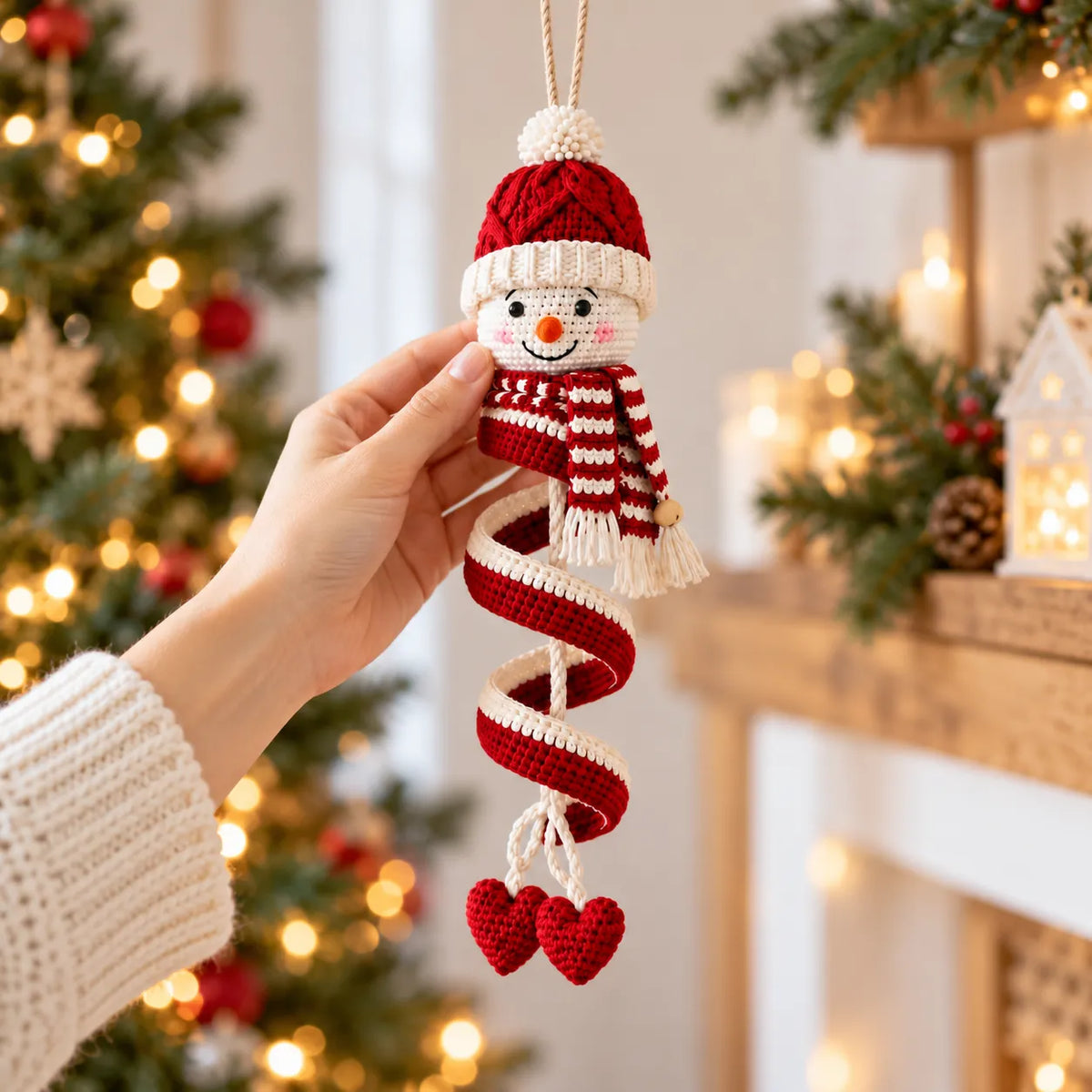 Snowman Wind Spinner Crochet Pattern