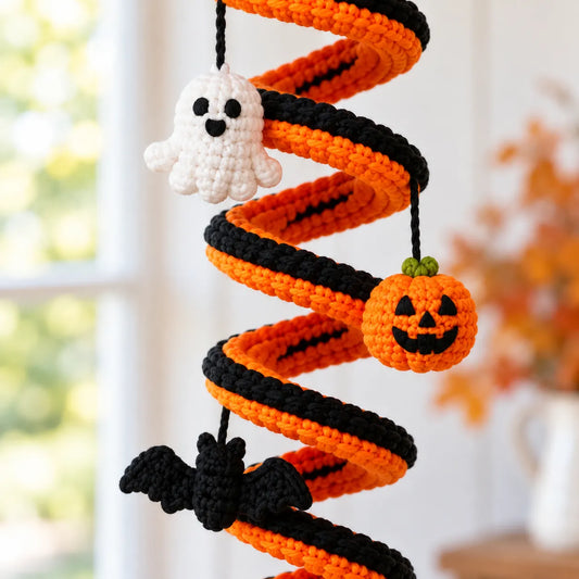 Halloween Crochet Spiral Hanging
