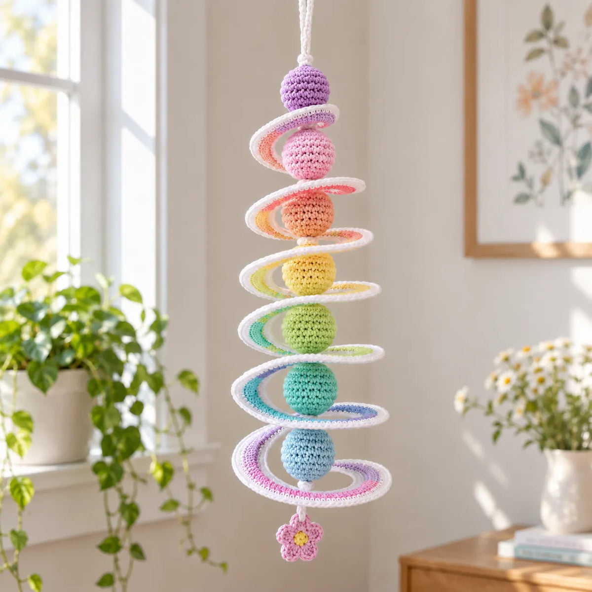Rainbow Spiral Hanging Decor