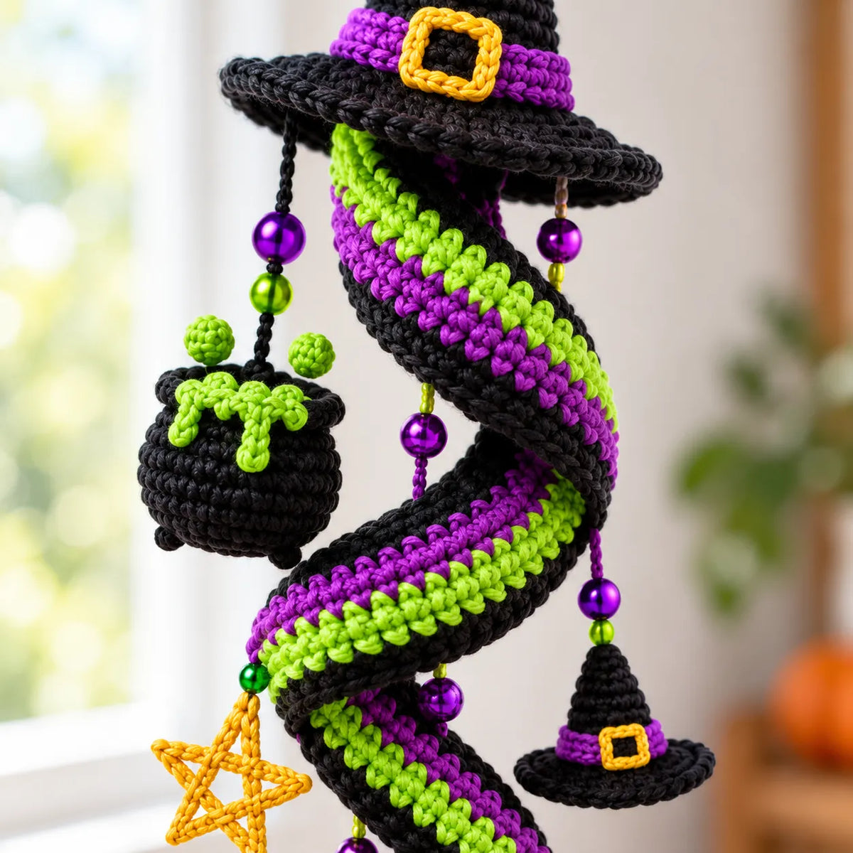 Witchy Cat Halloween Hanger