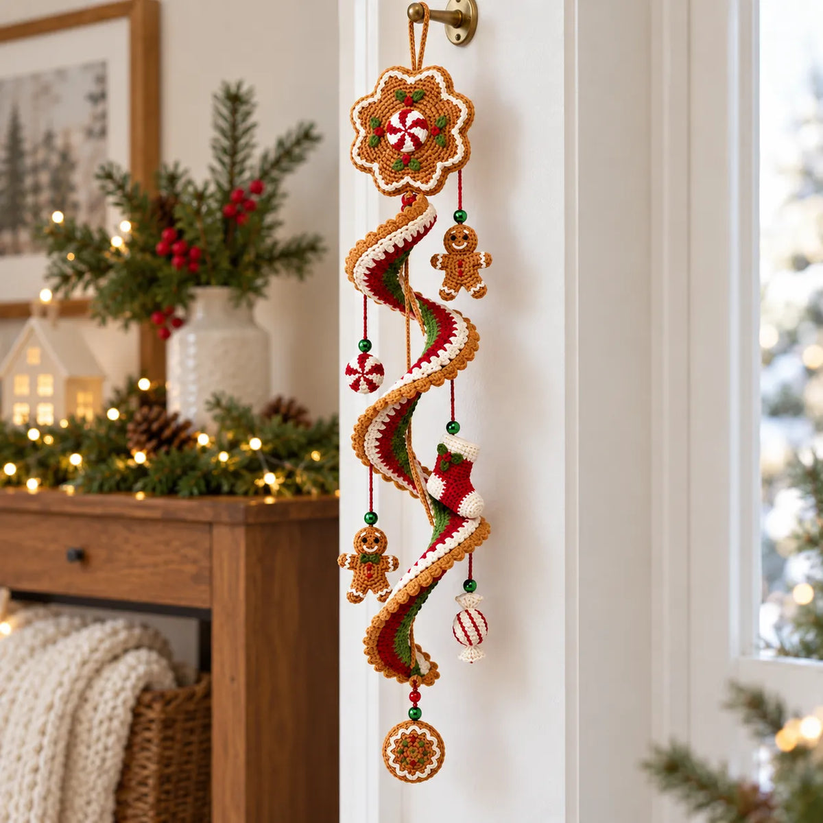 Gingerbread Spiral Christmas Decor