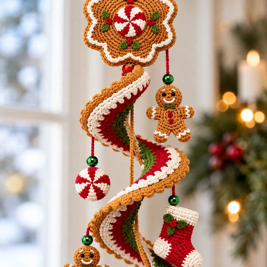 Gingerbread Spiral Christmas Decor