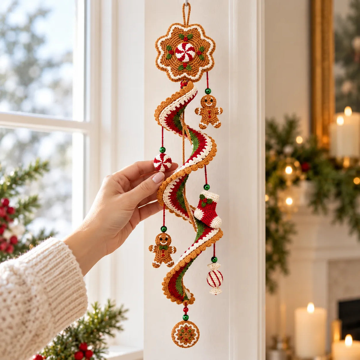 Gingerbread Spiral Christmas Decor