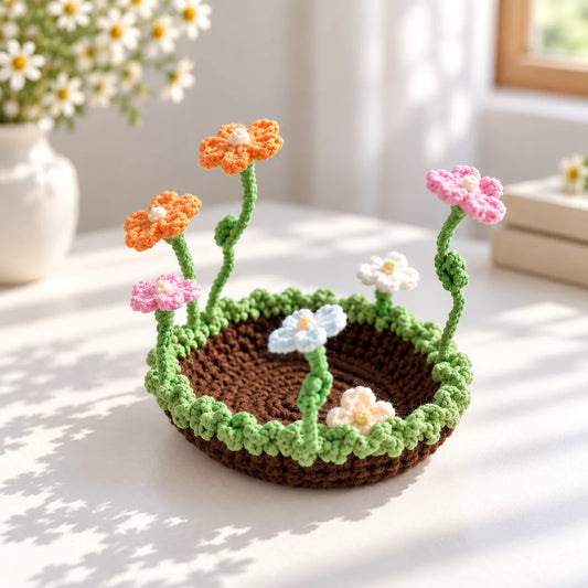 Blooming Flower Coaster  Crochet Pattern