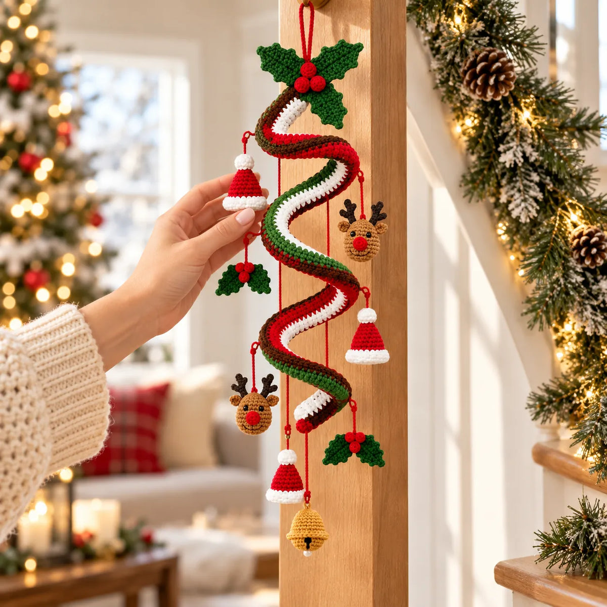 Christmas Spiral Hanging Decor