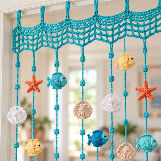Ocean Friends Crochet Curtain