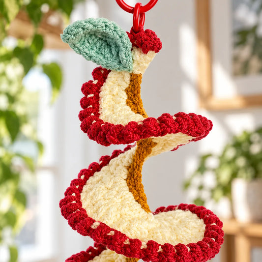 Mini Apple Keychain Crochet Pattern