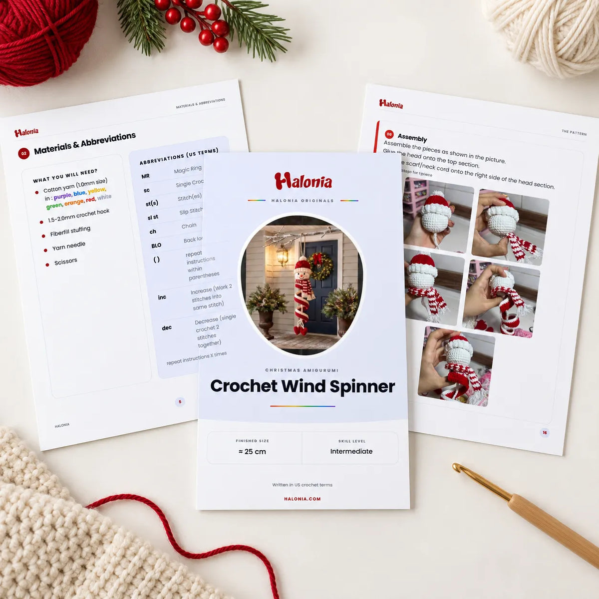 Snowman Wind Spinner Crochet Pattern