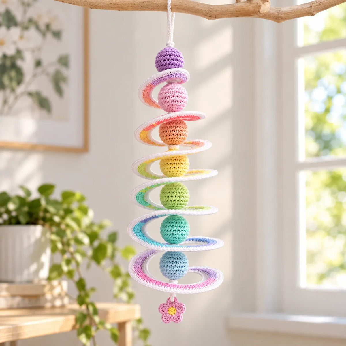 Rainbow Spiral Hanging Decor